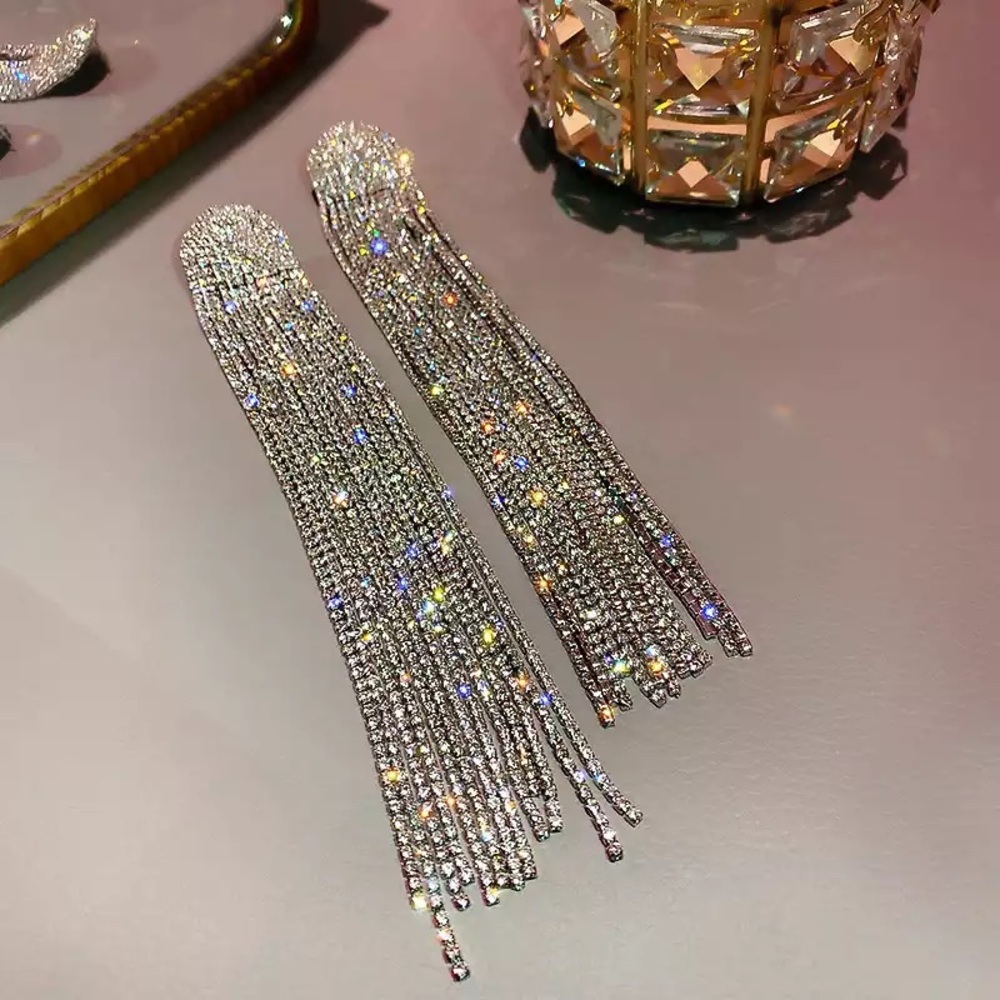 Gold and silver glam earrings